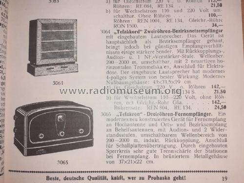 Tefakkord W; Tefag; Telephon (ID = 2851689) Radio