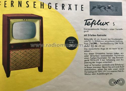 Tefilux S; Tefi-Apparatebau; (ID = 2388532) Televisión