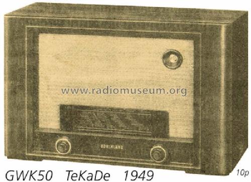 Edelklang GWK50; TeKaDe TKD, (ID = 1077) Radio