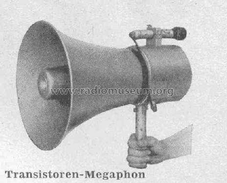 Transistoren-Megaphon ; TeKaDe TKD, (ID = 376740) Verst/Mix