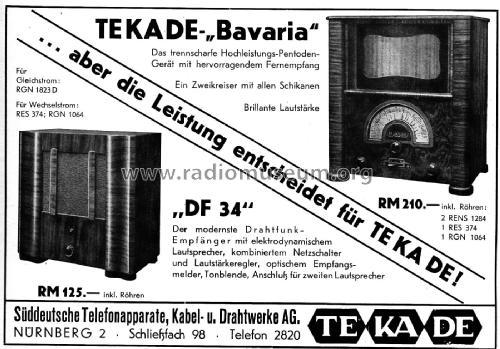 Bavaria W; TeKaDe TKD, (ID = 3105168) Radio