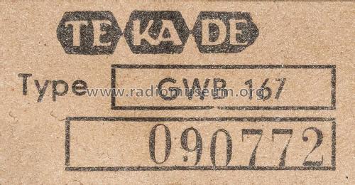 GWB167; TeKaDe TKD, (ID = 3119201) Radio