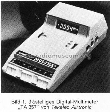 Digital-Multimeter Multex TA 357; Tekelec Airtronic S. (ID = 2550104) Equipment