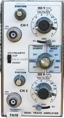 Dual Trace Amplifier 7A18; Tektronix; Portland, (ID = 1005244) Ausrüstung