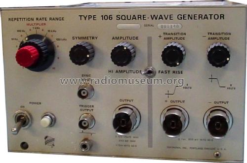 Square-Wave Generator 106; Tektronix; Portland, (ID = 2216402) Equipment