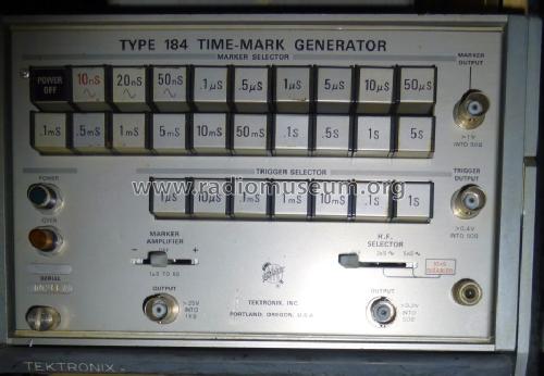 Time-Mark Generator 184; Tektronix; Portland, (ID = 1460276) Equipment