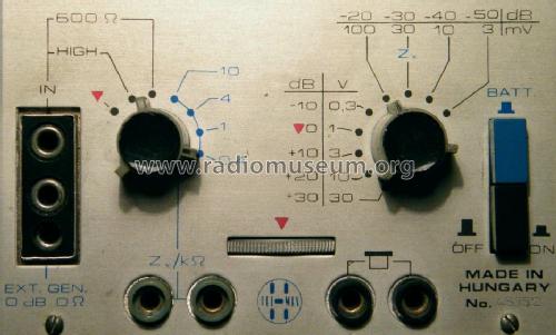 Level & Impedancia Meter TT-1152; Telmes Szövetkezet (ID = 770409) Equipment