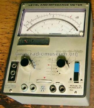 Level & Impedancia Meter TT-1152; Telmes Szövetkezet (ID = 770647) Equipment