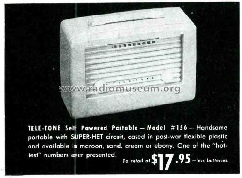 156 Ch= U; Tele-Tone Radio Corp (ID = 2695115) Radio