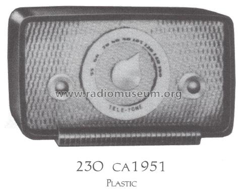 230 ; Tele-Tone Radio Corp (ID = 1514655) Radio