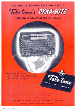 dynamite series H 135; Tele-Tone Radio Corp (ID = 1157155) Radio
