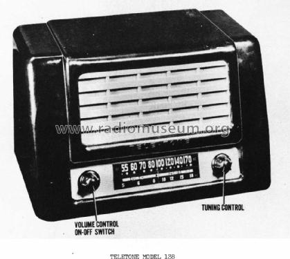 Tele-Tone Series N 138 Ch= N; Tele-Tone Radio Corp (ID = 889255) Radio