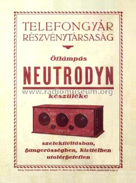 Neutrodyn 929; Telefongyar, Terta (ID = 2676338) Radio