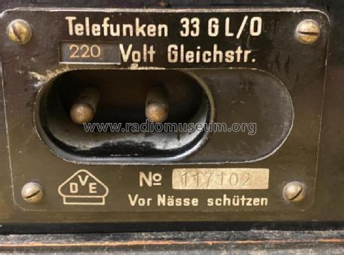 33GL/O; Telefunken (ID = 2849744) Radio