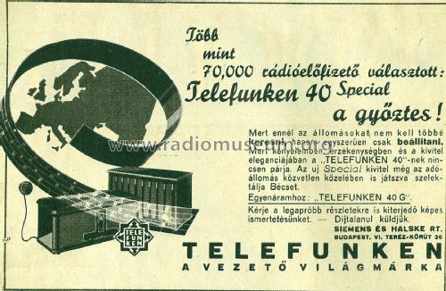 40B; Telefunken (ID = 1900842) Radio