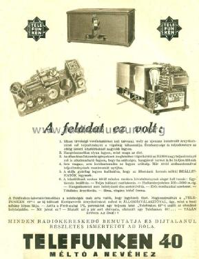 40B; Telefunken (ID = 1927178) Radio