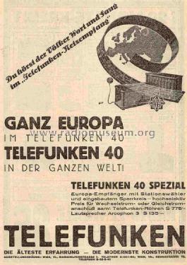 40G ; Telefunken (ID = 1105824) Radio