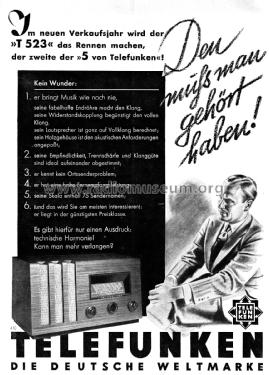 523WL ; Telefunken (ID = 3108875) Radio