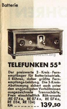 55B Radio Telefunken Deutschland TFK, Gesellschaft für, build ...