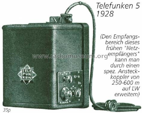 5 ; Telefunken (ID = 1100) Radio