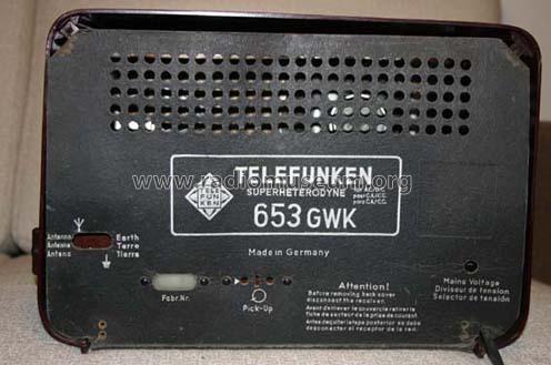 653GWK; Telefunken (ID = 90671) Radio