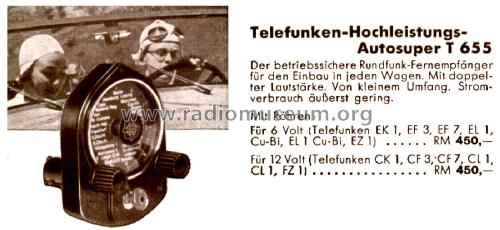 655 ; Telefunken (ID = 2649991) Car Radio