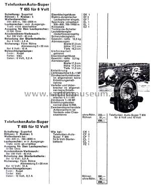 655 ; Telefunken (ID = 2649992) Car Radio