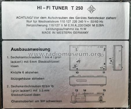 acusta hifi T250 hifi; Telefunken (ID = 2914719) Radio