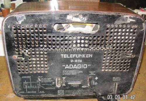 Adagio U-1836-E; Telefunken (ID = 1006706) Radio