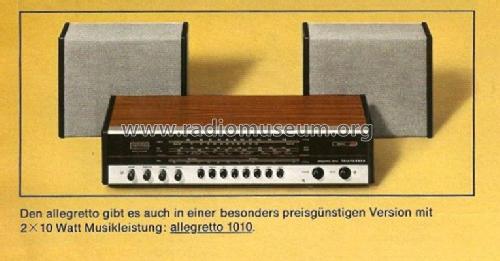 Allegretto 1010; Telefunken (ID = 1905966) Radio