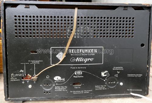 Allegro ; Telefunken (ID = 3077605) Radio