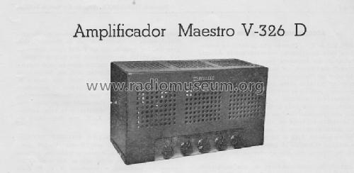 Amplificador Maestro V326D; Telefunken (ID = 1676485) Ampl/Mixer