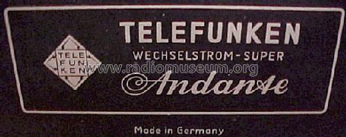 Andante 1952 ; Telefunken (ID = 617030) Radio