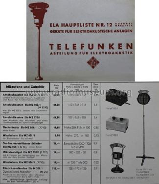 Anschlußkasten Ela MZ 002/1 ; Telefunken (ID = 1205500) Misc