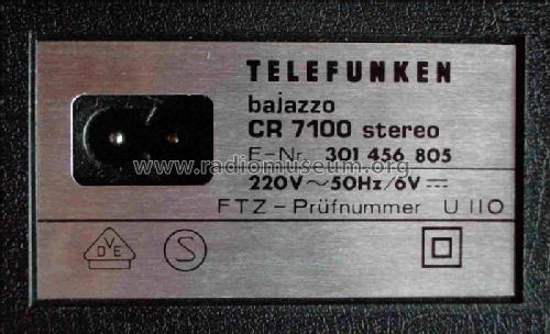 Bajazzo CR 7100 Stereo; Telefunken (ID = 531197) Radio