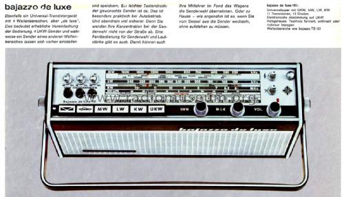 Bajazzo de Luxe 101; Telefunken (ID = 2191948) Radio