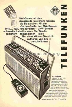 Bajazzo de luxe 201; Telefunken (ID = 743271) Radio