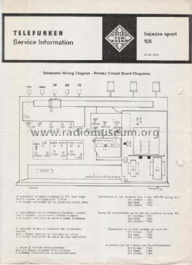 Bajazzo Sport 105; Telefunken (ID = 1665539) Radio