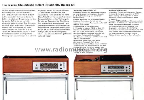 Bolero Studio 101; Telefunken (ID = 2335585) Radio