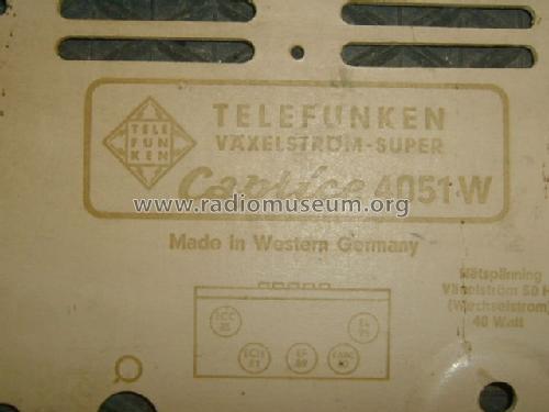 Caprice 4051W; Telefunken (ID = 292903) Radio