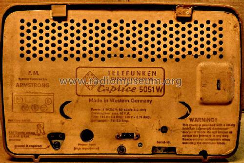 Caprice 5051W; Telefunken (ID = 825620) Radio