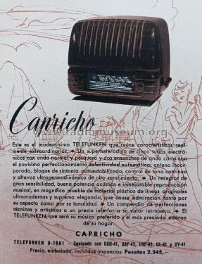 Capricho 1651-U; Telefunken (ID = 3112297) Radio