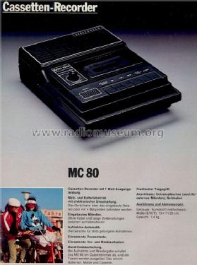 ANCIEN TELEFUNKEN MC 80 Radio Lecteur Cassette Enregistreur de EUR