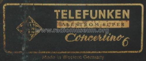 Concertino 6 ; Telefunken (ID = 667537) Radio