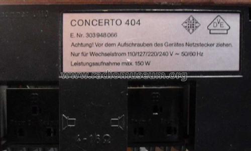 Concerto HiFi 404 Quadro; Telefunken (ID = 1295481) Radio