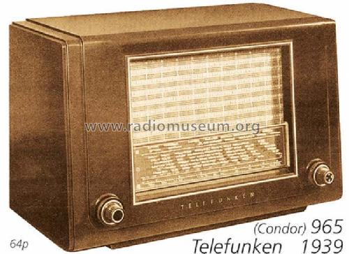 Condor 965WK ; Telefunken (ID = 708783) Radio