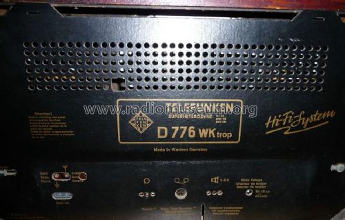 D776WK trop Hi-Fi; Telefunken (ID = 1584590) Radio