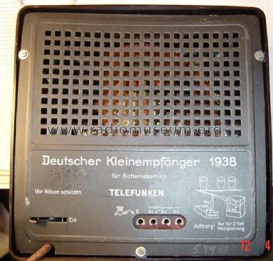 Deutscher Kleinempfänger für Batteriebetrieb; Telefunken (ID = 203346) Radio