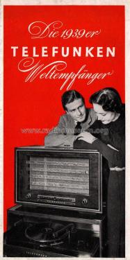 Die 1939er Telefunken Weltempfänger Druckschrift 9/2103; Telefunken (ID = 3121987) Paper