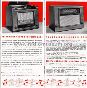 Die 1939er Telefunken Weltempfänger Druckschrift 9/2103; Telefunken (ID = 3121990) Paper